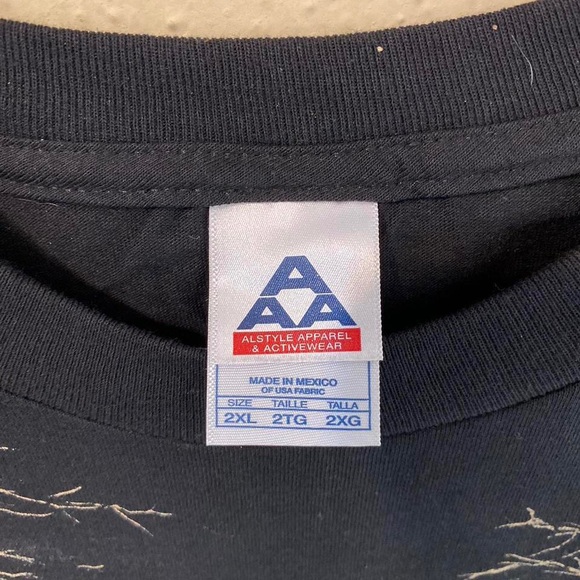 Cyber y2k goth skater grunge emo grim reaper graphic shirt size 2XLRG - Picture 3 of 4